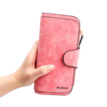 Women's Fashion Long Korean Frosted Large Capacity Ladies Wallets