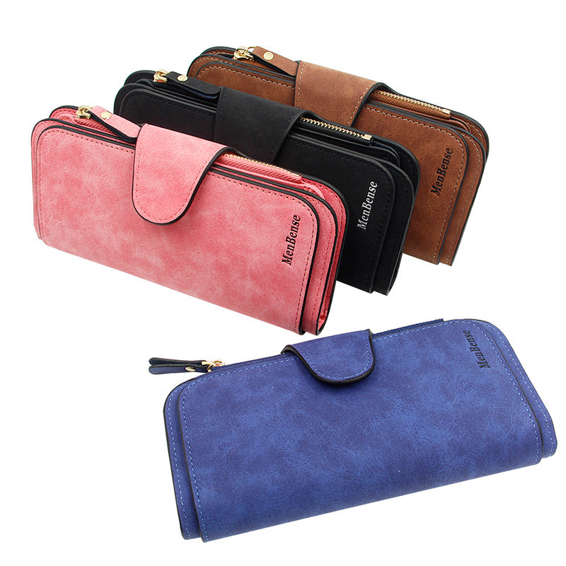 Women's Fashion Long Korean Frosted Large Capacity Ladies Wallets