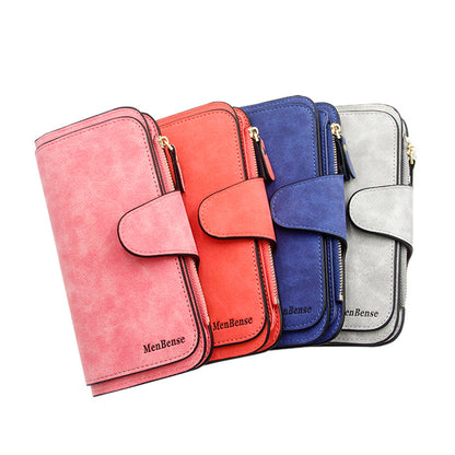 Women's Fashion Long Korean Frosted Large Capacity Ladies Wallets