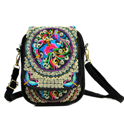 Women's Yunnan National Style Embroidered Mini Flap Crossbody Bags