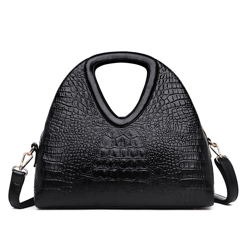 Women's Fashionable Embossed Soft Leather Vintage Handbags