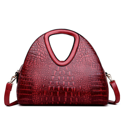 Women's Fashionable Embossed Soft Leather Vintage Handbags