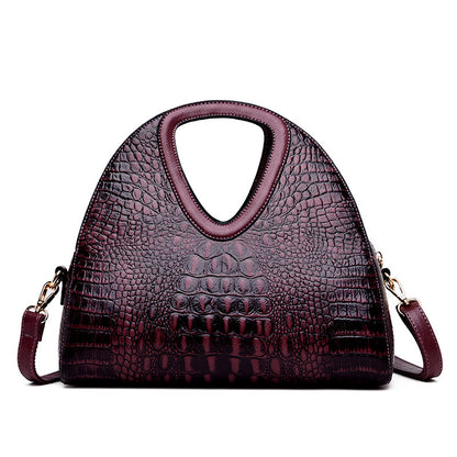 Women's Fashionable Embossed Soft Leather Vintage Handbags