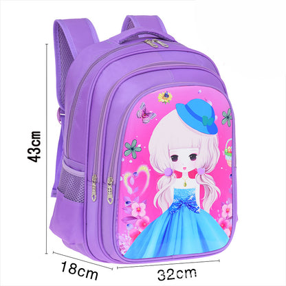 Sacs d'école pour élèves du primaire de style coréen de la série de dessins animés pour enfants Princesse mignonne