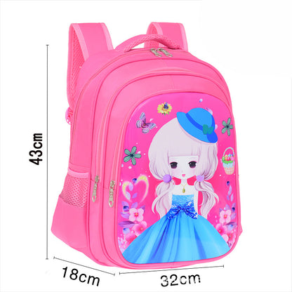 Sacs d'école pour élèves du primaire de style coréen de la série de dessins animés pour enfants Princesse mignonne