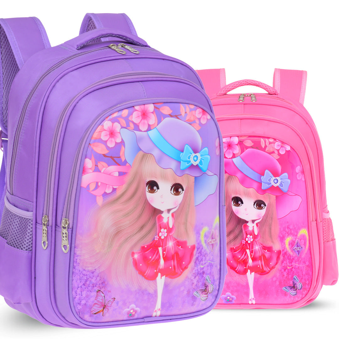 Sacs d'école pour élèves du primaire de style coréen de la série de dessins animés pour enfants Princesse mignonne