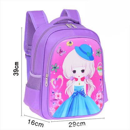 Sacs d'école pour élèves du primaire de style coréen de la série de dessins animés pour enfants Princesse mignonne