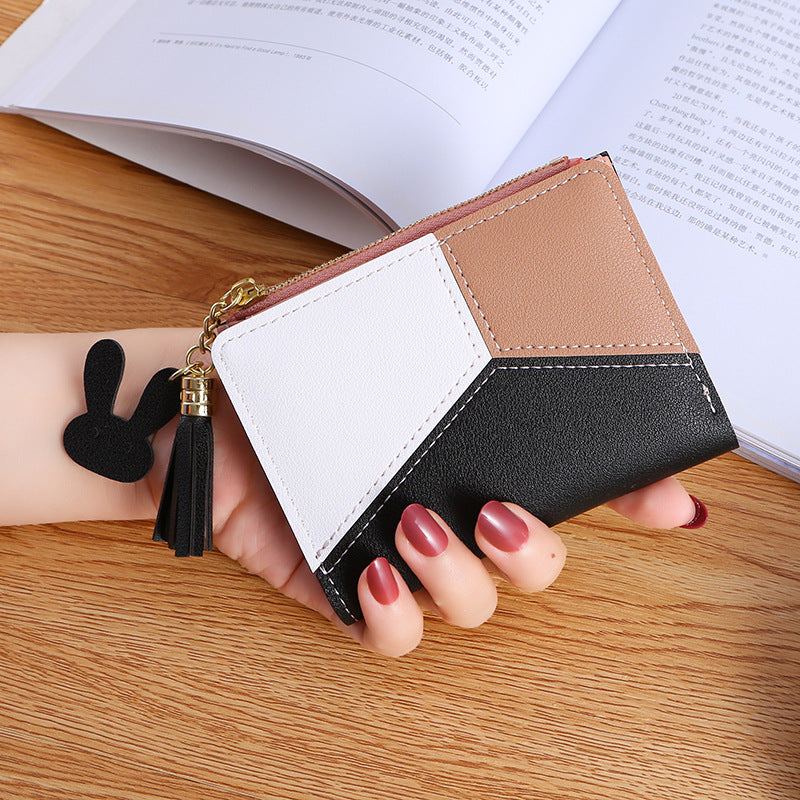 Women's Short Zip Korean Style Tassel Simple Ladies Wallets