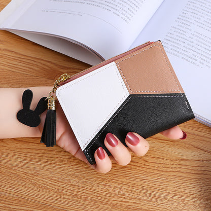 Women's Short Zip Korean Style Tassel Simple Ladies Wallets