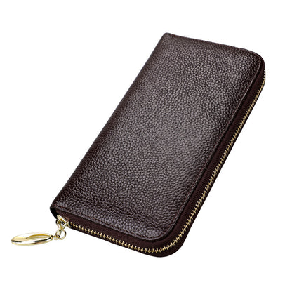 Women's Genuine Leather Clutch Large Capacity Long Ladies Wallets