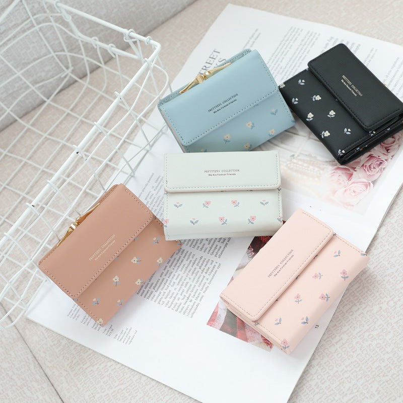 Fresh Female Short Korean Cute Small Ladies Wallets