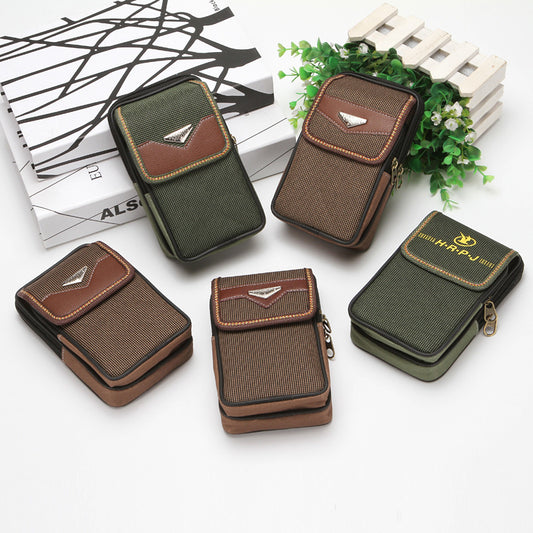 Men's Stall Canvas Vertical Change Cell Bags