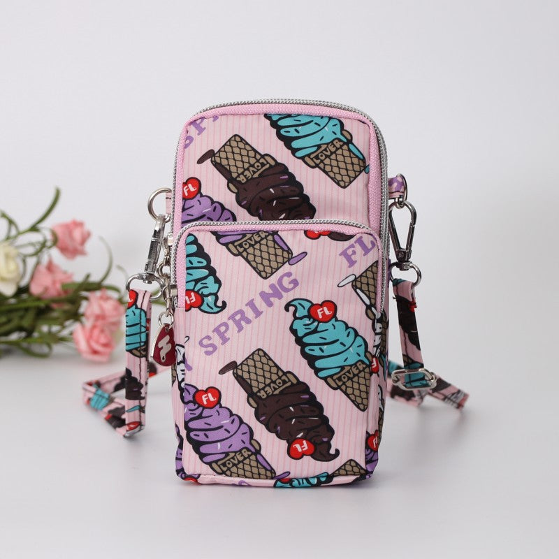 Women's Mini Fashion Cloth Wrist Vertical Phone Bags