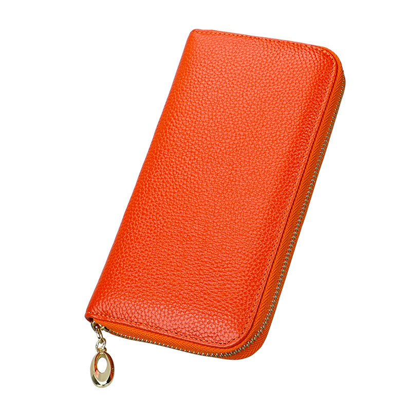 Women's Genuine Leather Clutch Large Capacity Long Ladies Wallets