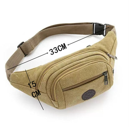 Women's & Men's & Canvas Running Sport Checkout Construction Men's Waist Packs