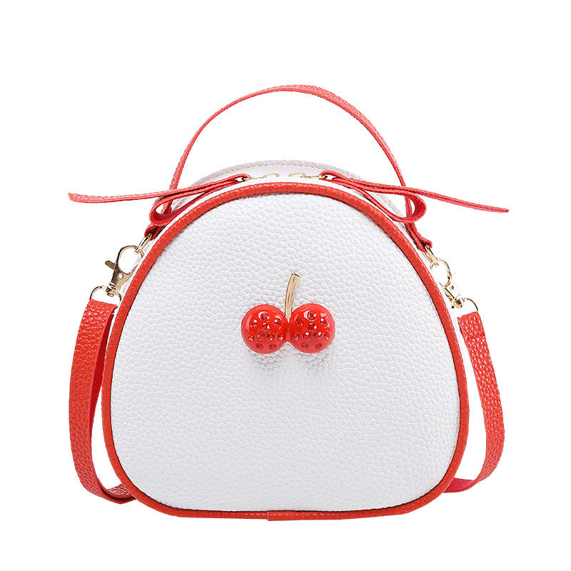 Women's Korean Style Lychee Pattern Contrast Color Phone Bags