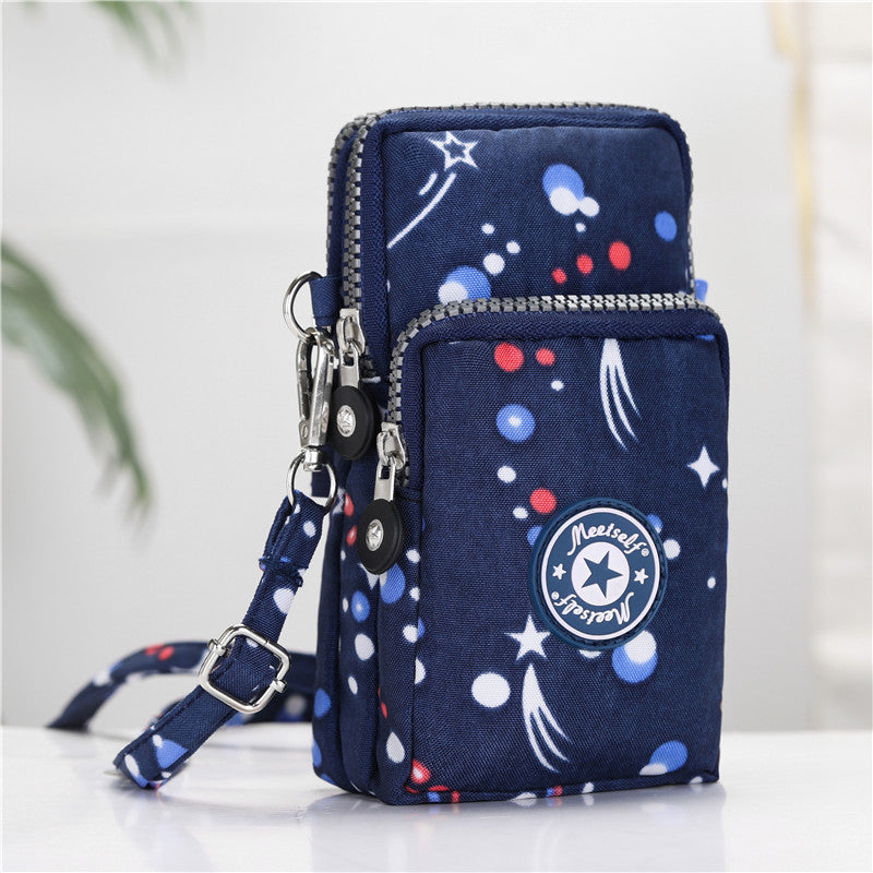 Women's Korean Style Mobile Packaging Zipper Printed Phone Bags