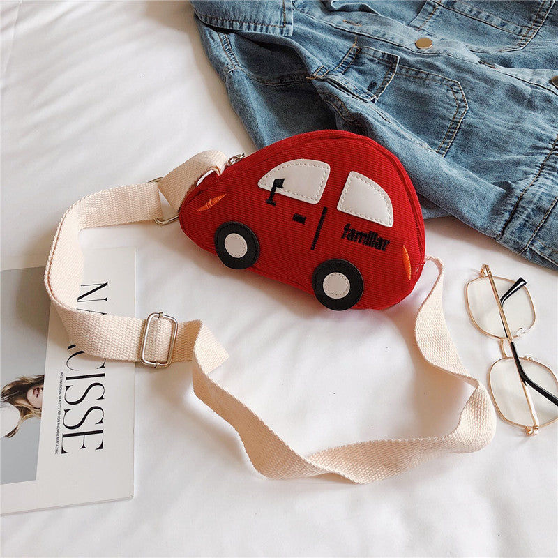 Mini sacs tendance pour enfants de style coréen avec motif de voiture de dessin animé