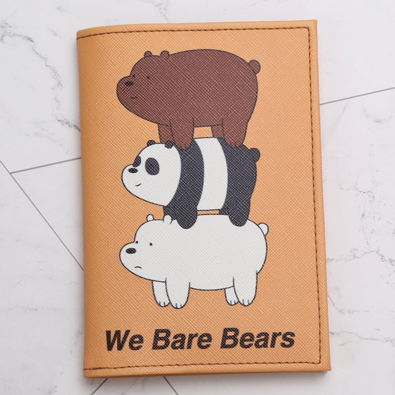 Various Little Bear Cartoon Passport Imitation Id Package