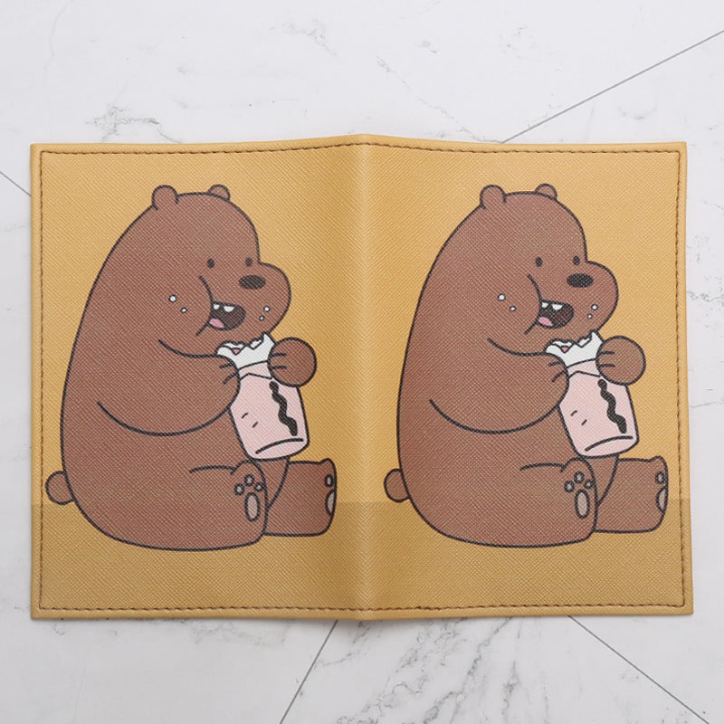 Various Little Bear Cartoon Passport Imitation Id Package