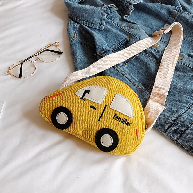 Mini sacs tendance pour enfants de style coréen avec motif de voiture de dessin animé