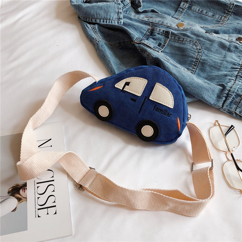 Mini sacs tendance pour enfants de style coréen avec motif de voiture de dessin animé