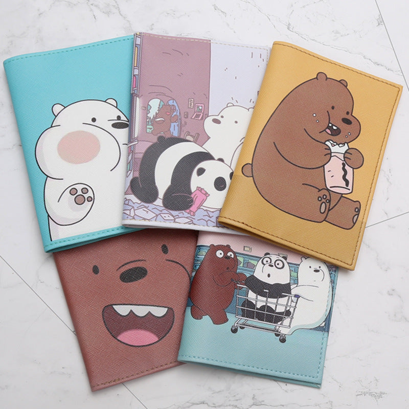 Various Little Bear Cartoon Passport Imitation Id Package