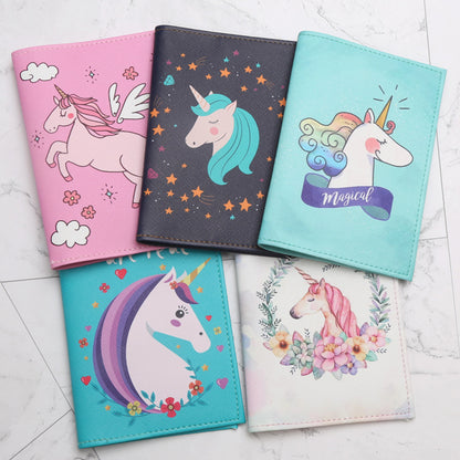 Unicorn Imitation Leather Passport Cover Protective Id Package