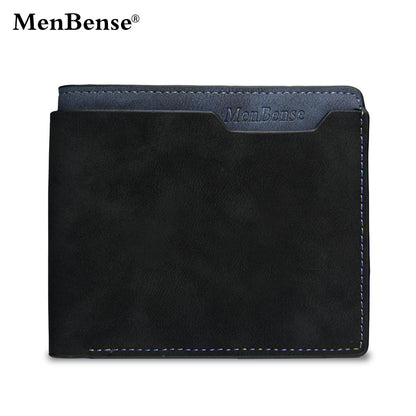 Men's Short Matte Leather Fashion Leisure Men's Wallets