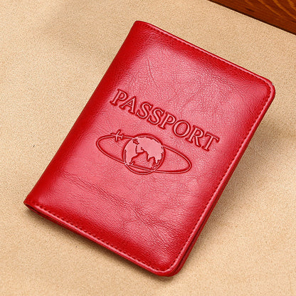 Paquet d'identification d'embarquement pour passeport Crazy Horse avec couverture en cuir