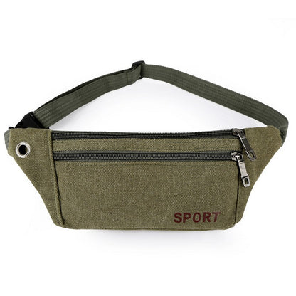 Women's & Men's & Canvas Change Exercise Running Shopping Men's Waist Packs