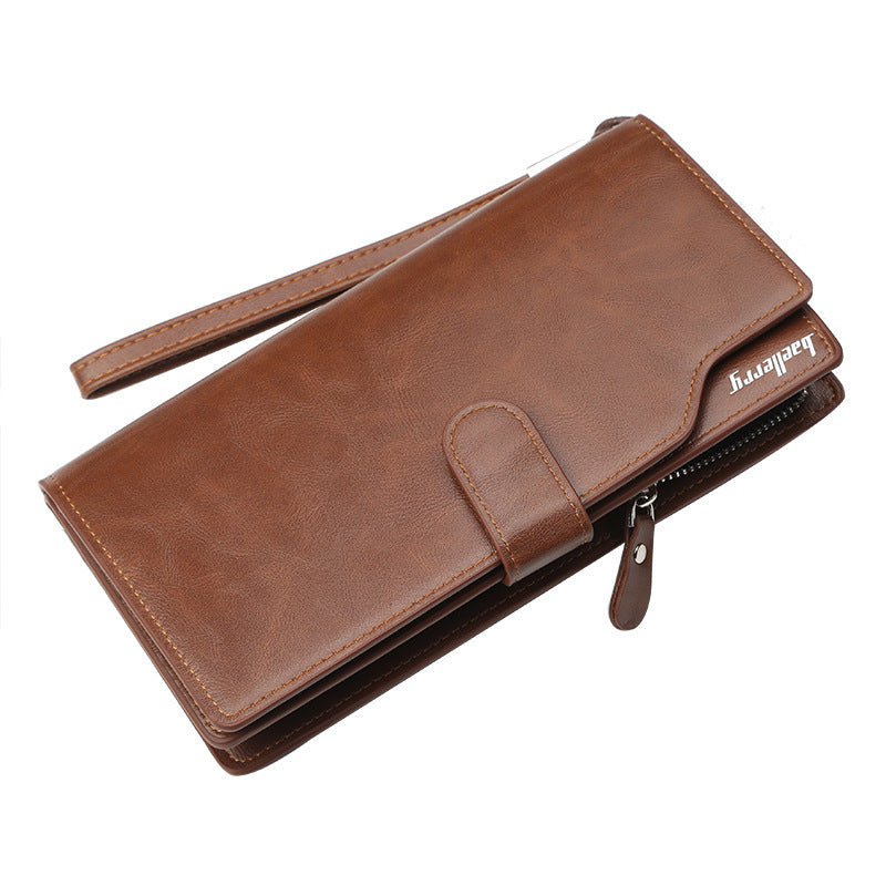 Pochette d'affaires pour hommes Portefeuilles coréens à fermeture éclair pour hommes