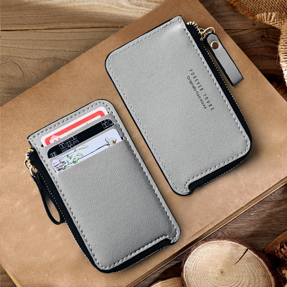 Men's Korean Style Zip Creative Short Business Men's Wallets