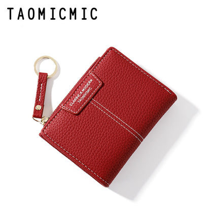 Women's Short Zipper Two Fold Female Korean Ladies Wallets