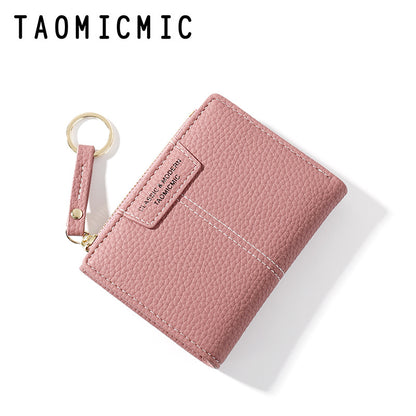 Women's Short Zipper Two Fold Female Korean Ladies Wallets