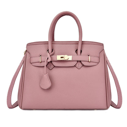 Women's Fashionable Simple Solid Color Tassel Handbags