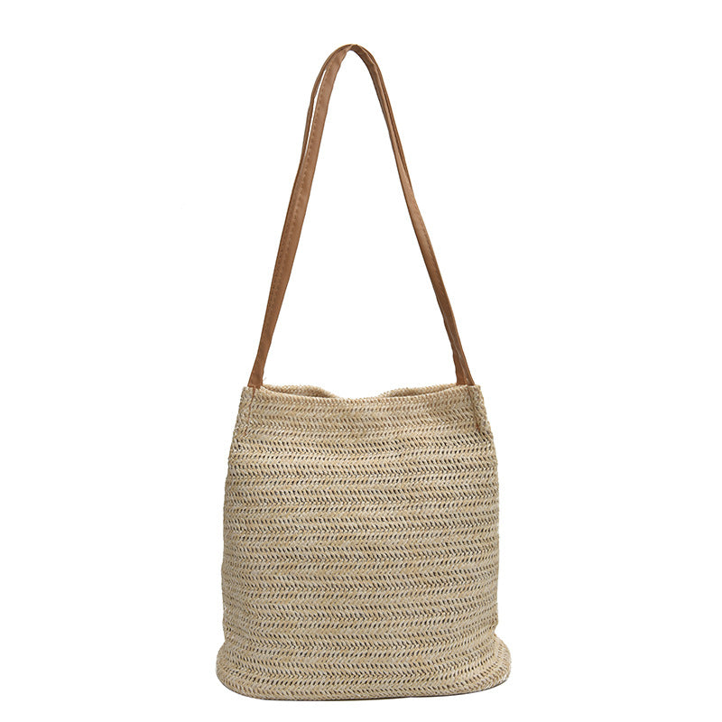 Women's Straw Ethnic Handmade Woven Vacation Beach Shoulder Bags