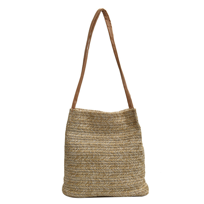 Women's Straw Ethnic Handmade Woven Vacation Beach Shoulder Bags