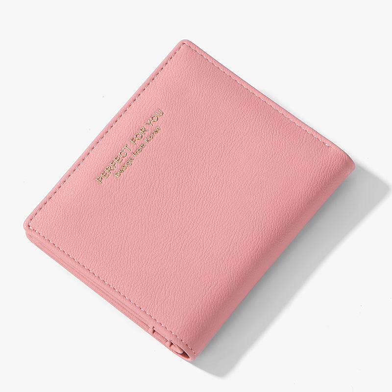 Women's High-grade Short Korean Style Zipper Ladies Wallets