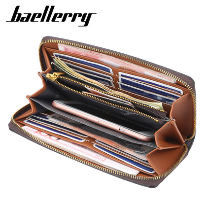 Women's Retro Long Old Pattern Zipper Mobile Ladies Wallets