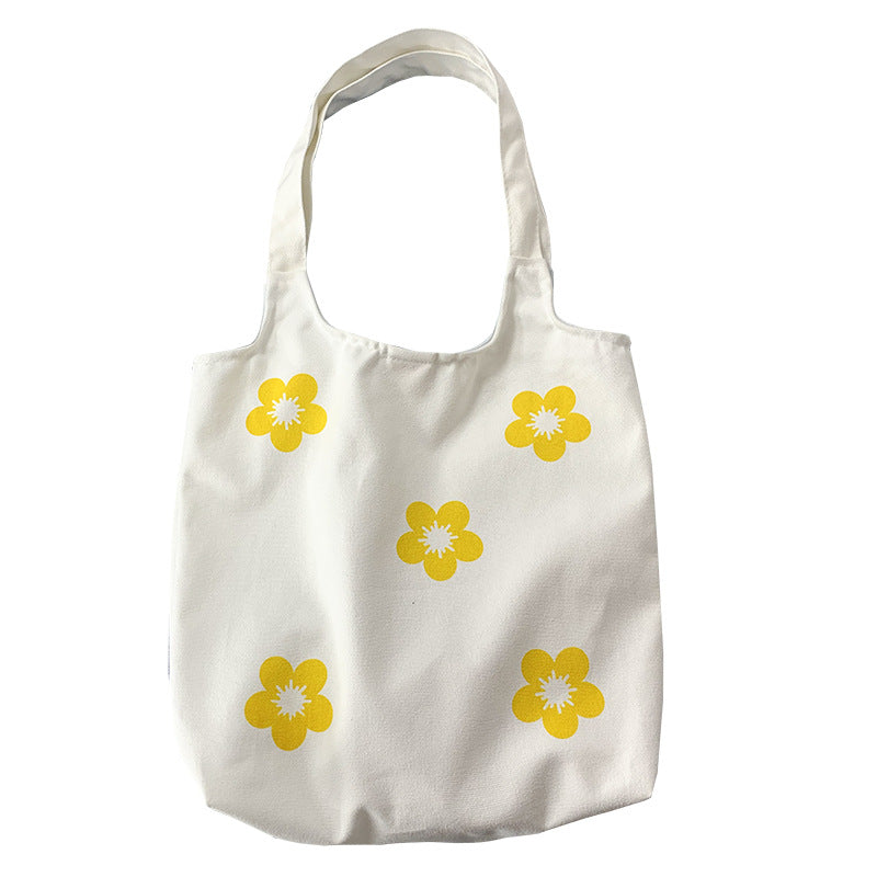 Ya Flower Canvas Female One Fresh Artistic Cloth Shoulder Bags