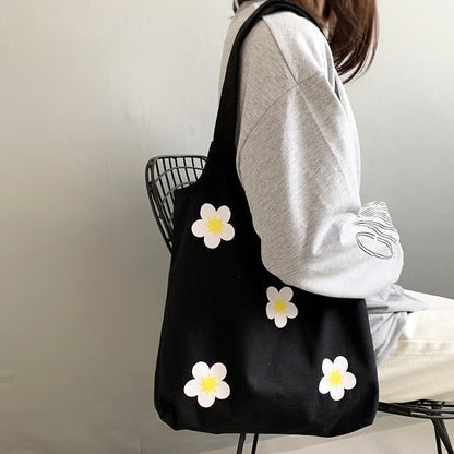 Ya Flower Canvas Female One Fresh Artistic Cloth Shoulder Bags