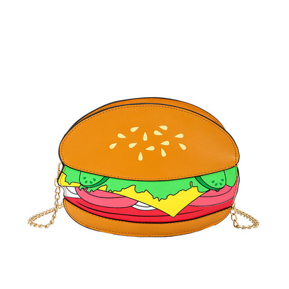 Rice Flower Hamburger Personality Creative Cute Shoulder Bags