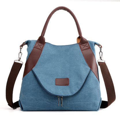 Women's Popular Elegant Canvas Korean Fashionable Shoulder Bags