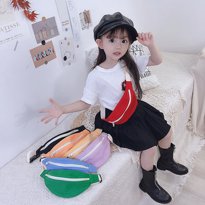 Children's Style Boys Slanted Candy Color Small Children's Shoulder Bags