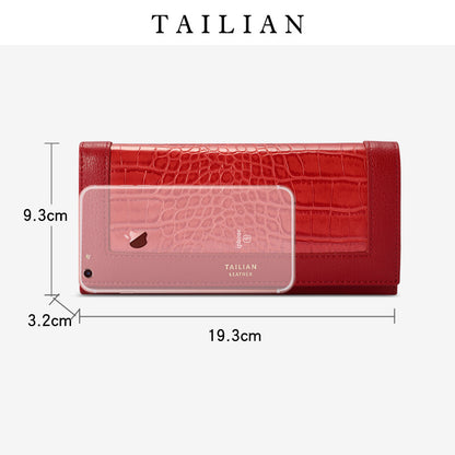 Versatile Trendy Women's Crocodile Pattern Clutch Ladies Wallets