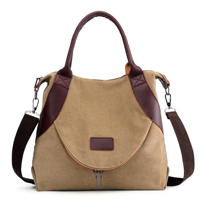 Women's Popular Elegant Canvas Korean Fashionable Shoulder Bags