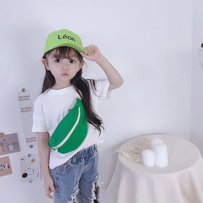 Children's Style Boys Slanted Candy Color Small Children's Shoulder Bags