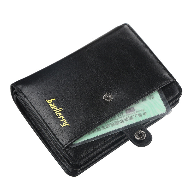 Men's Short Multiple Slots Driving License Fashion Coin Purses