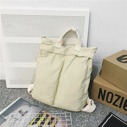 Lazy Canvas Artistic Korean Fashion College Large Backpacks